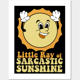 Retro Cartoon Sun  Ray of Sarcastic Sunshine Posters and Art